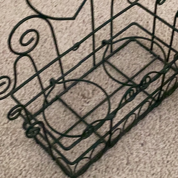 Cute very dark green heart pot holder with two small pots - Picture 2 of 4